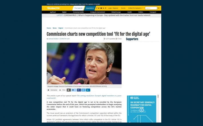 Commission charts new competition tool ‘fit for the digital age’